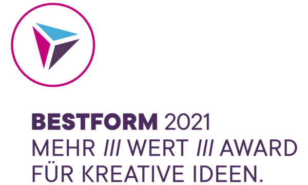 Grafik zeigt das Logo für den Bestform Award 2021