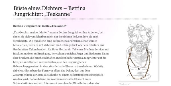 Screenshot der Website der Kunststiftung Sachsen-Anhalt