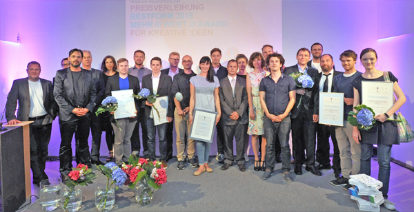 Die Preisträger und Förderpreisträger des BESTFORM-AWARD 2015