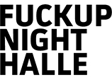 Zeigt Logo der FuckUp Night in Halle