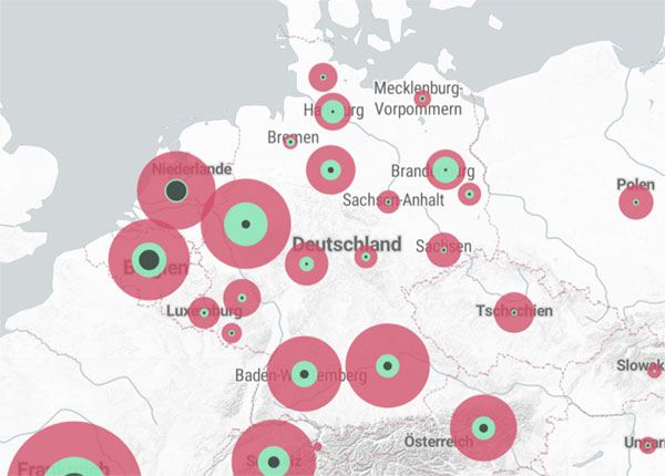 Grafik zeigt den Coronavirus-Monitor der Berliner Morgenpost